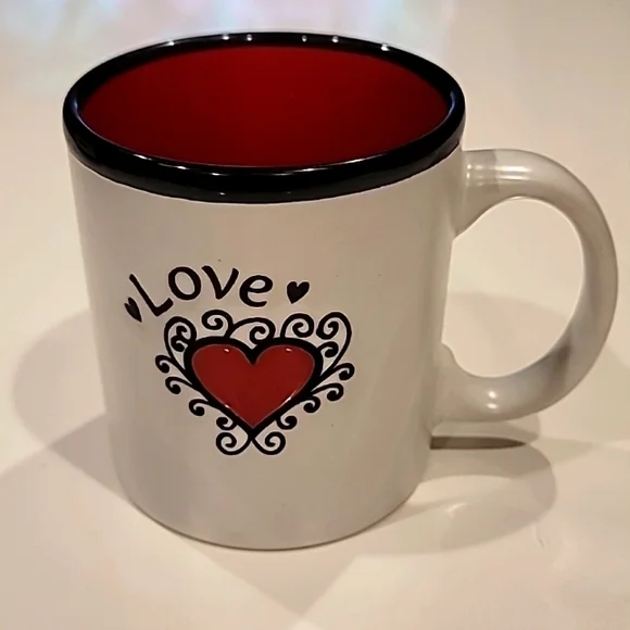 Christian Art Gifts Love For You Mug White Red - Picture 3 of 8